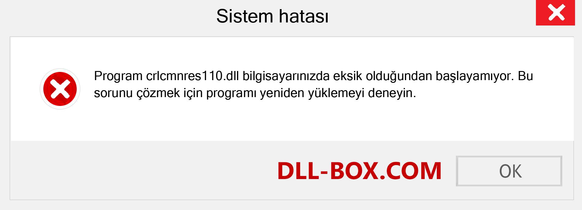 crlcmnres110.dll dosyası eksik mi? Windows 7, 8, 10 için İndirin - Windows'ta crlcmnres110 dll Eksik Hatasını Düzeltin, fotoğraflar, resimler